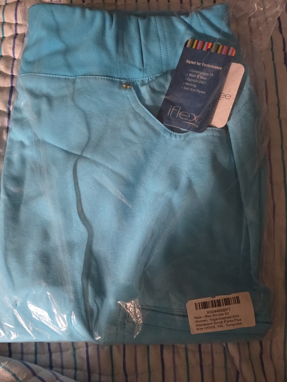 Cherokee Turquoise Stretch Scrub Pants